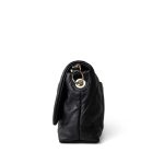 21C Black Lambskin Quilted Chanel Chain Single Flap Shoulder Bag Light Gold Hardware - Image 10
