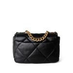 21P Black Lambskin Quilted 19 Flap Small Mixed Hardware - Image 4