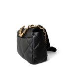 21P Black Lambskin Quilted 19 Flap Small Mixed Hardware - Image 5