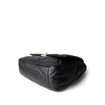 22P Black Lambskin Quilted Large 19 Flap Mixed Hardware - Image 3