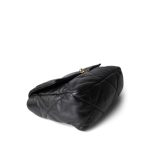 22P Black Lambskin Quilted Large 19 Flap Mixed Hardware - Image 4
