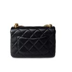 22P Enamel Quilted Pending CC Small Square Flap Black Lambskin - Image 4