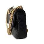 22P Enamel Quilted Pending CC Small Square Flap Black Lambskin - Image 7