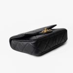 22P Enamel Quilted Pending CC Small Square Flap Black Lambskin - Image 9