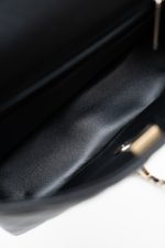 23A Black Lambskin Mini Top Handle Light Gold Hardware - Image 5