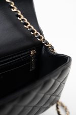 23A Black Lambskin Mini Top Handle Light Gold Hardware - Image 10