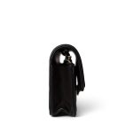 23B Black Lambskin Quilted O Phone Holder With Chain - Image 14