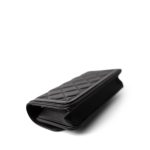 23B Black Lambskin Quilted O Phone Holder With Chain - Image 6