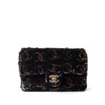 23B Black Multicolor Reversible Sequins Single Flap Bag - Image 17