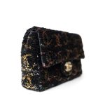23B Black Multicolor Reversible Sequins Single Flap Bag - Image 11