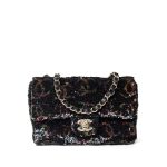 23B Black Multicolor Reversible Sequins Single Flap Bag - Image 2