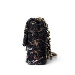 23B Black Multicolor Reversible Sequins Single Flap Bag - Image 10