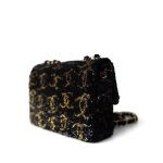 23B Black Multicolor Reversible Sequins Single Flap Bag - Image 11