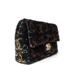 23B Black Multicolor Reversible Sequins Single Flap Bag - Image 12