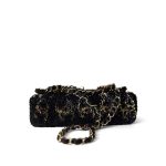 23B Black Multicolor Reversible Sequins Single Flap Bag - Image 23