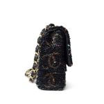 23B Black Multicolor Reversible Sequins Single Flap Bag - Image 13