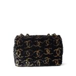 23B Black Multicolor Reversible Sequins Single Flap Bag - Image 17