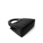 23K Shiny Black Aged Calfskin Quilted Nano Kelly Shopping Bag - Image 6