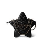 24C Black Lambskin Quilted Star Bag Light Gold Hardware - Image 9