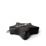 24C Black Lambskin Quilted Star Bag Light Gold Hardware - Image 6