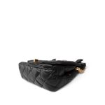 Black Aged Calfskin Quilted 2.55 Mini Reissue Hanger Flap Bag - Image 3