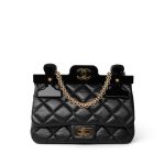 Black Aged Calfskin Quilted 2.55 Mini Reissue Hanger Flap Bag - Image 2