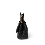 Black Aged Calfskin Quilted 2.55 Mini Reissue Hanger Flap Bag - Image 11