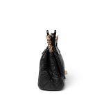 Black Aged Calfskin Quilted 2.55 Mini Reissue Hanger Flap Bag - Image 13