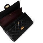 Black Aged Calfskin Quilted 2.55 Reissue 226 Medium Antique Gold Hardware - Image 14