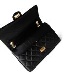 Black Aged Calfskin Quilted 2.55 Reissue 226 Medium Antique Gold Hardware - Image 12