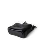 Black Aged Calfskin Quilted Gabrielle Hobo Bag Small Mixed Hardware - Image 5
