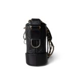 Black Aged Calfskin Quilted Gabrielle Hobo Bag Small Mixed Hardware - Image 7