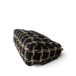 Black Beige Tweed Quilted 19 Flap Small Aged Gold Hardware - Image 5