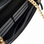 Black Caviar Quilted Boy Wallet on Chain (WOC) Antique Gold Hardware - Image 10