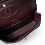 Black Caviar Quilted Classic Flap Medium Gold Hardware - Image 16