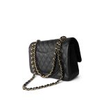 Black Caviar Quilted Classic Flap Medium Gold Hardware - Image 7