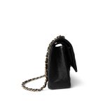 Black Caviar Quilted Classic Flap Medium Gold Hardware - Image 8