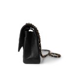 Black Caviar Quilted Classic Flap Medium Gold Hardware - Image 6