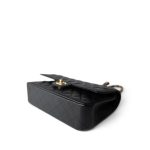 Black Caviar Quilted Classic Flap Medium Gold Hardware - Image 10