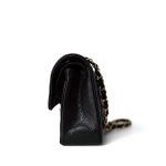 Black Caviar Quilted Classic Flap Small Gold Hardware - Image 9