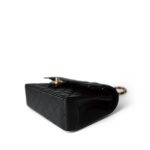 Black Caviar Quilted Classic Flap Small Gold Hardware - Image 3
