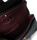 Black Caviar Quilted Classic Flap Small Gold Hardware - Image 12