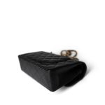Black Caviar Quilted Classic Flap Small Gold Hardware - Image 4