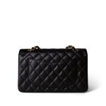 Black Caviar Quilted Classic Flap Small Gold Hardware - Image 2