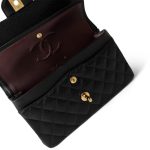 Black Caviar Quilted Classic Flap Small Gold Hardware - Image 4