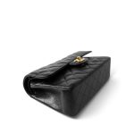 Black Caviar Quilted Classic Flap Small Gold Hardware - Image 10