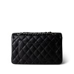 Black Caviar Quilted Classic Flap Small Silver Hardware - Image 4