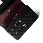 Black Caviar Quilted Classic Flap Small Silver Hardware - Image 11