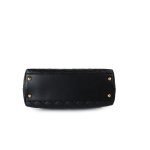 Black Caviar Quilted Coco Handle Medium Antique Gold Hardware - Image 3