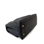 Black Caviar Quilted Coco Handle Medium Antique Gold Hardware - Image 5